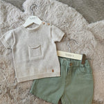 Polo e shorts verde salvia - Wedoble