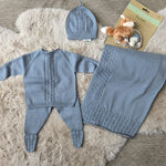 Completo 2 pezzi blu polvere - Wedoble