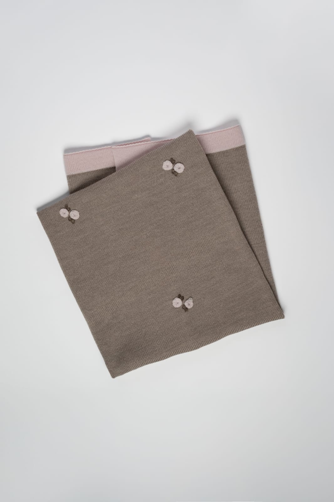 Coperta in lana roselline - Marlù