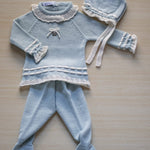 Completo 3 pezzi azzurro - Juliana