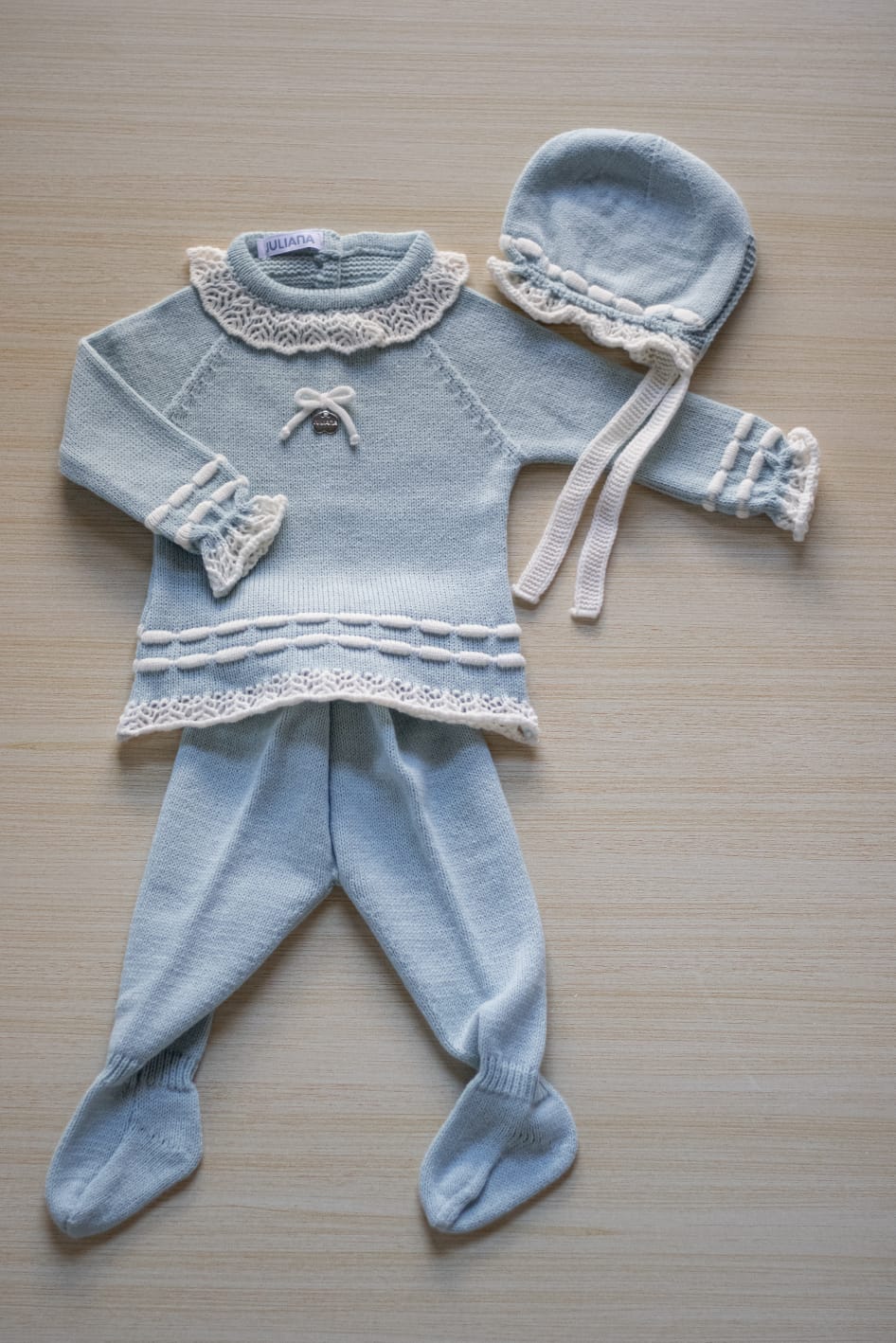 Completo 3 pezzi azzurro - Juliana