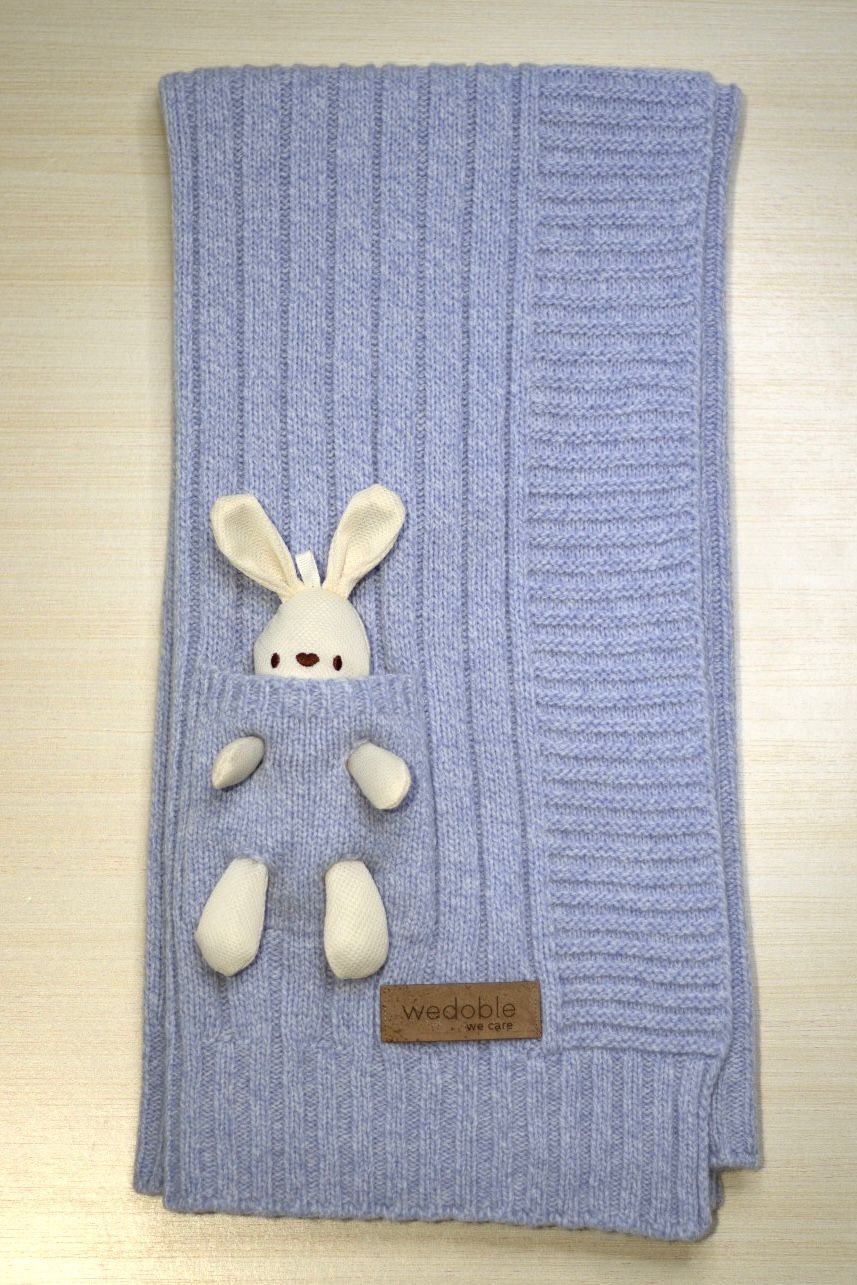 Copertina coniglietto azzurra - wedoble