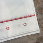 Set 3Pz lenzuolino con ricamo rosa malva - Marlù