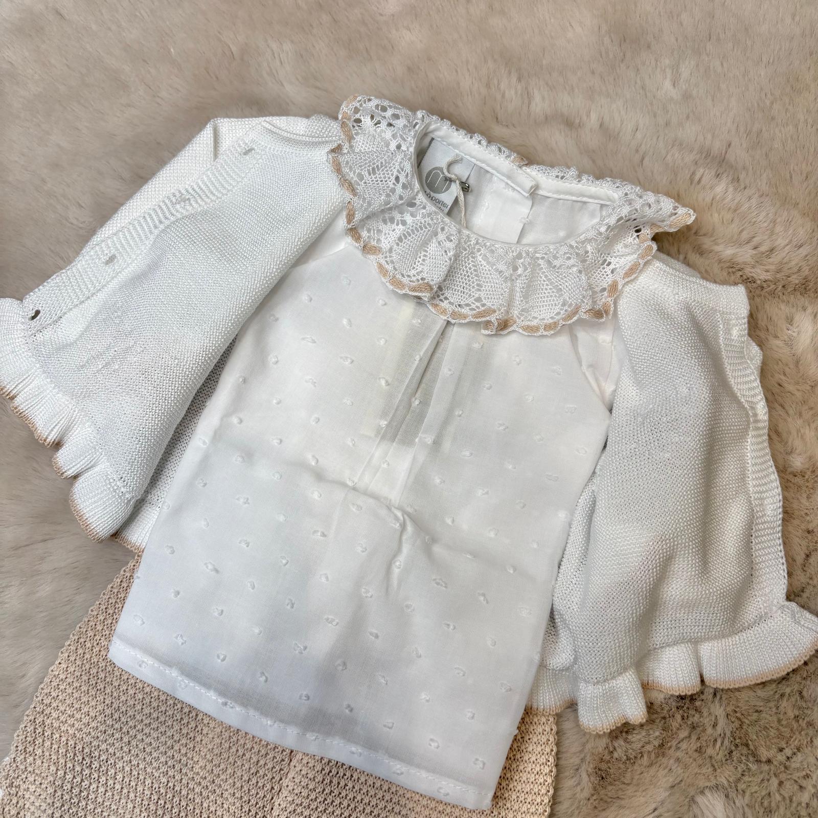 Completino 3pz con pantaloncino cardigan camicina - Marlù