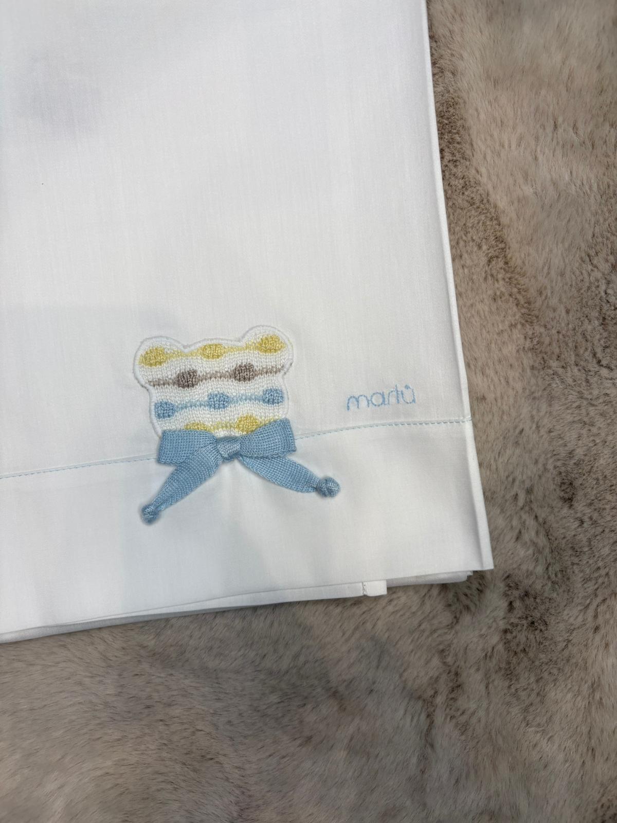 Lenzuolino 3Pz con ricamo Orsetto - Marlù