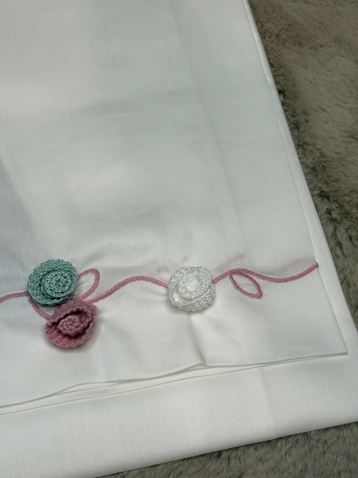 Lenzuolino Set 3Pz con roselline - Marlù