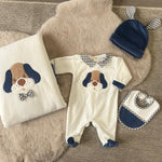 Corredino nascita invernale bimbo in ciniglia - Tutina e accessori