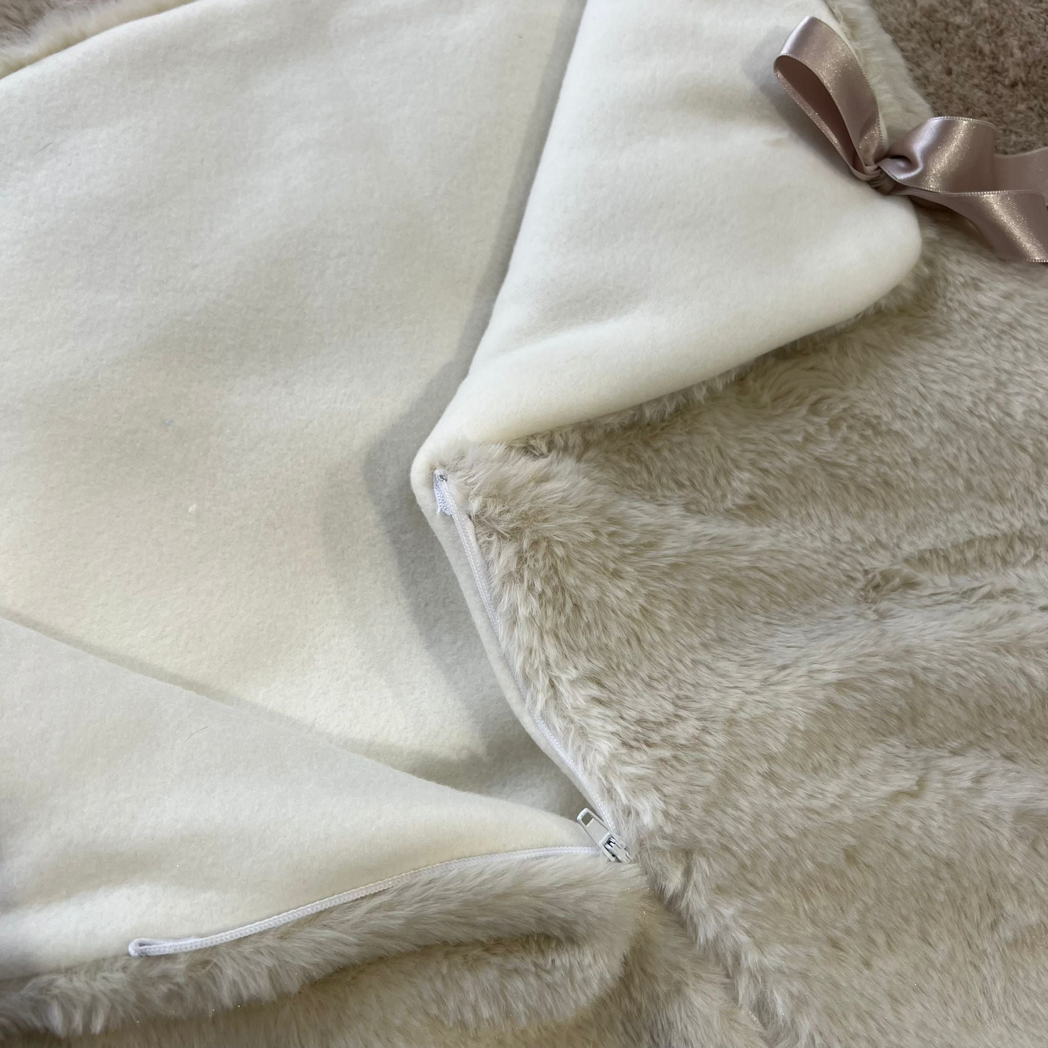 Baby sacco beige in misto lana - Juliana