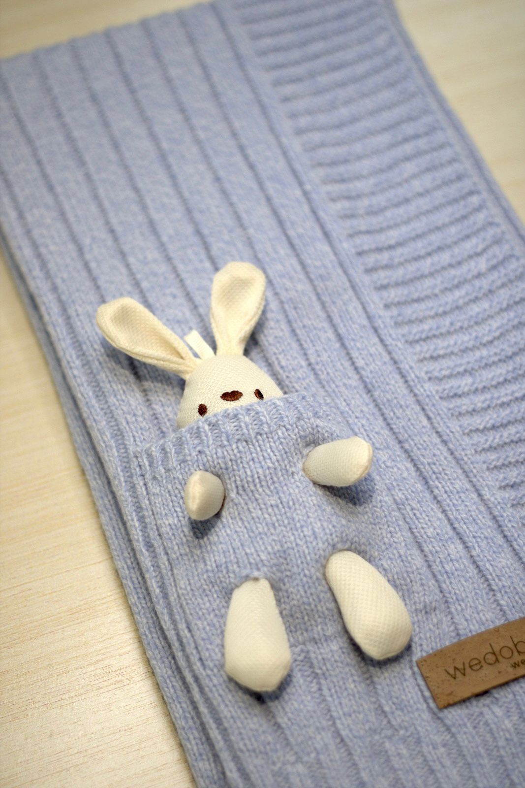 Copertina coniglietto azzurra - wedoble