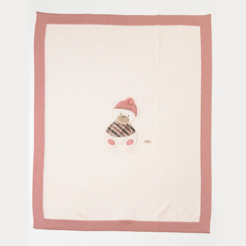 Coperta neonata lana vergine 100% natural - Marlù