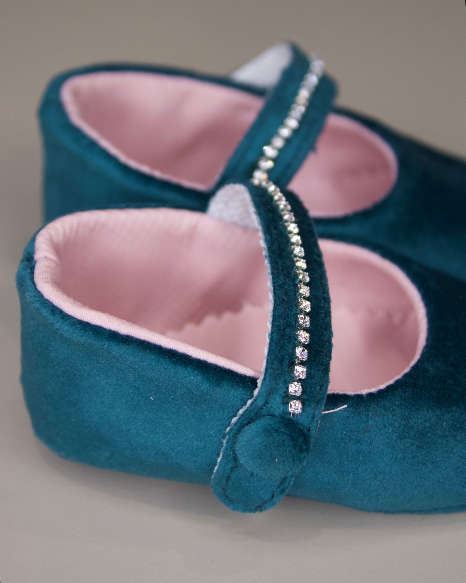 Scarpette in velluto Blu Petrolio - Marlù