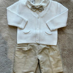 Completo Cerimonia Bianco e Sabbia - Marlù