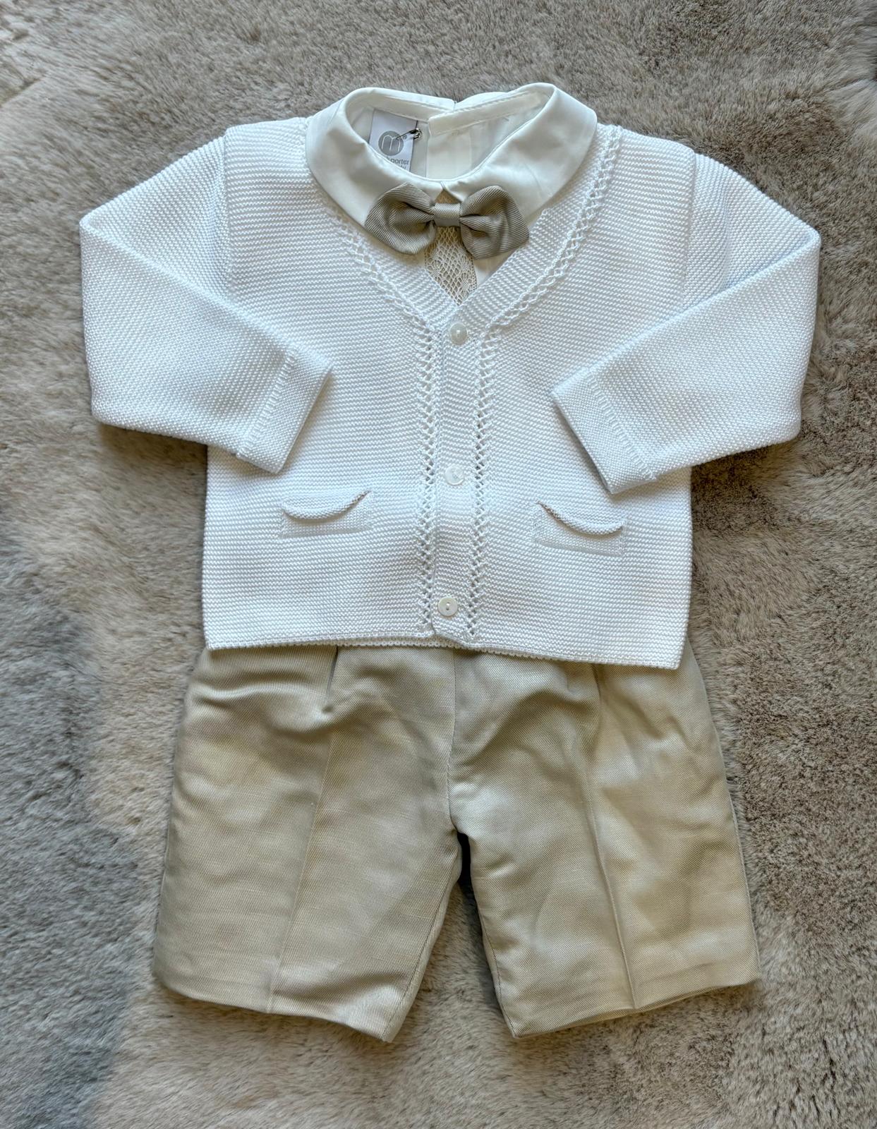 Completo Cerimonia Bianco e Sabbia - Marlù