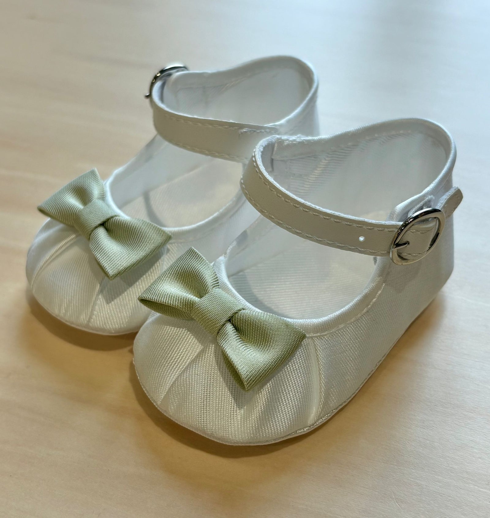 Ballerine Cerimonia con Fiocchetto Verde Salvia - Minù