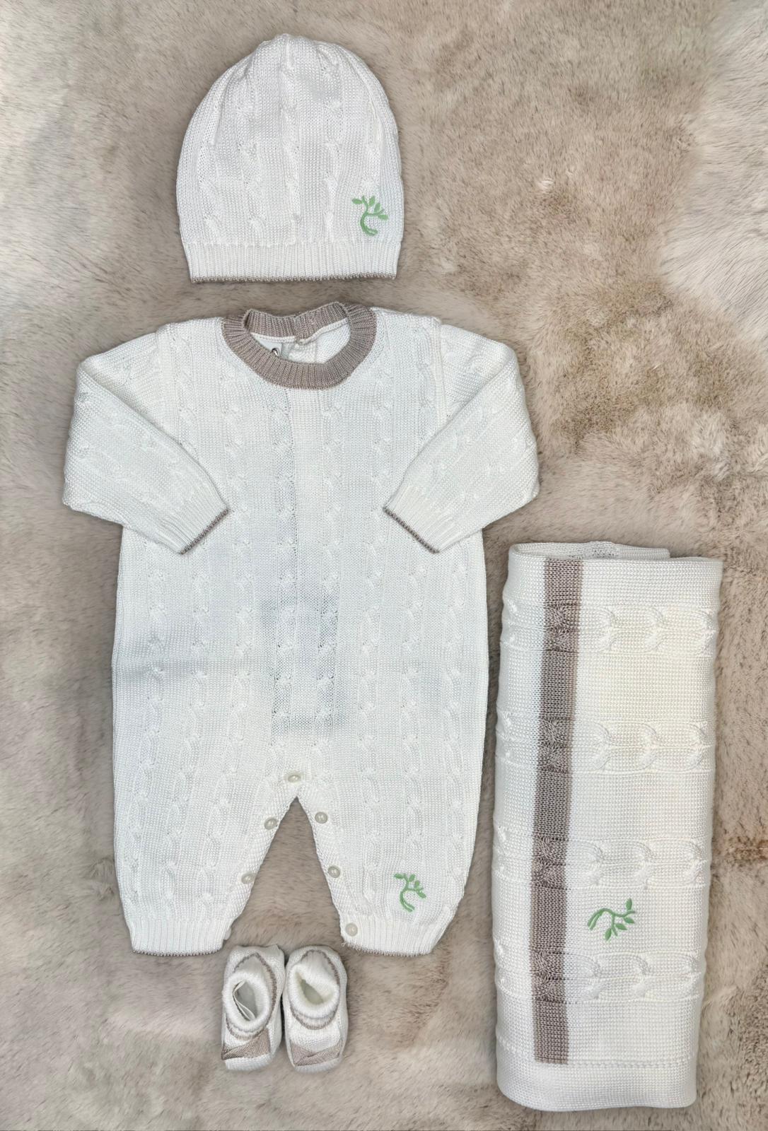 Set 4Pz Collezione "Radici" con dettagli tortora - Marlù
