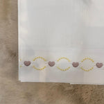 Set 3Pz Lenzuolino con ricamo cuori - Marlù