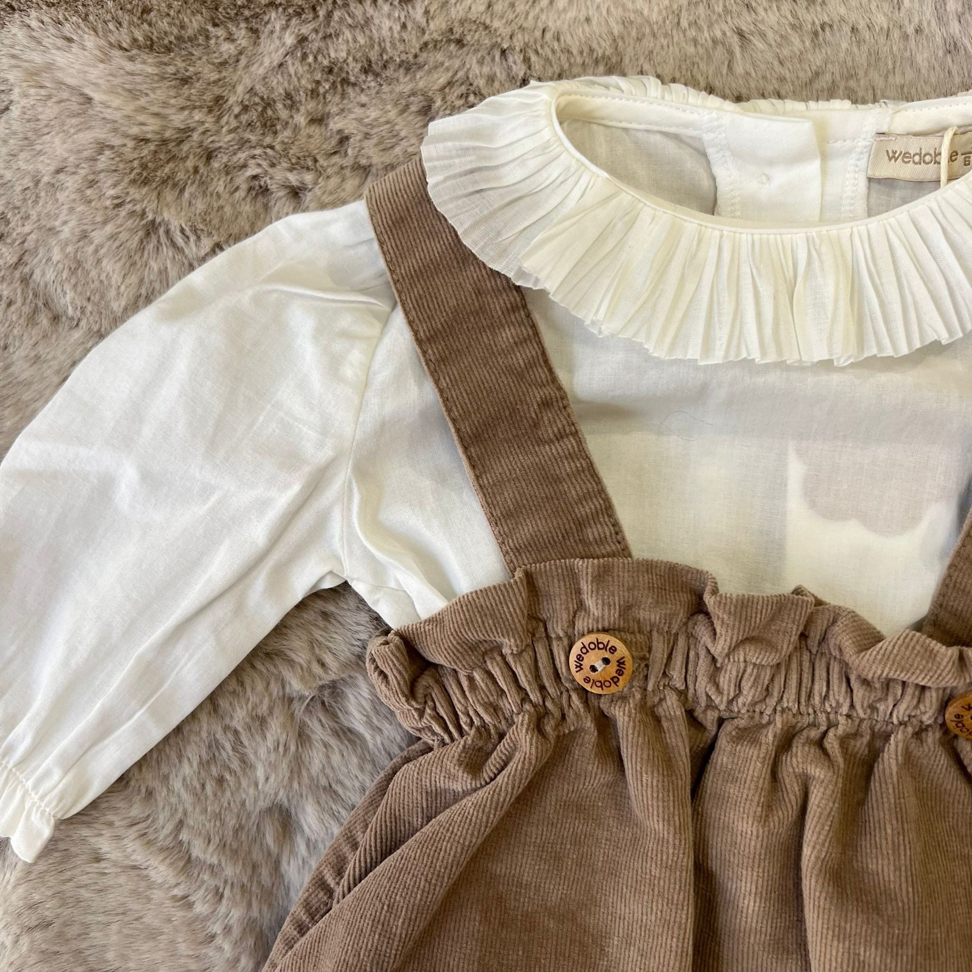 abbigliamento_bimba salopette velluto tortora