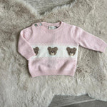 abitino rosa con orsetti e gonna in velluto jo milano 