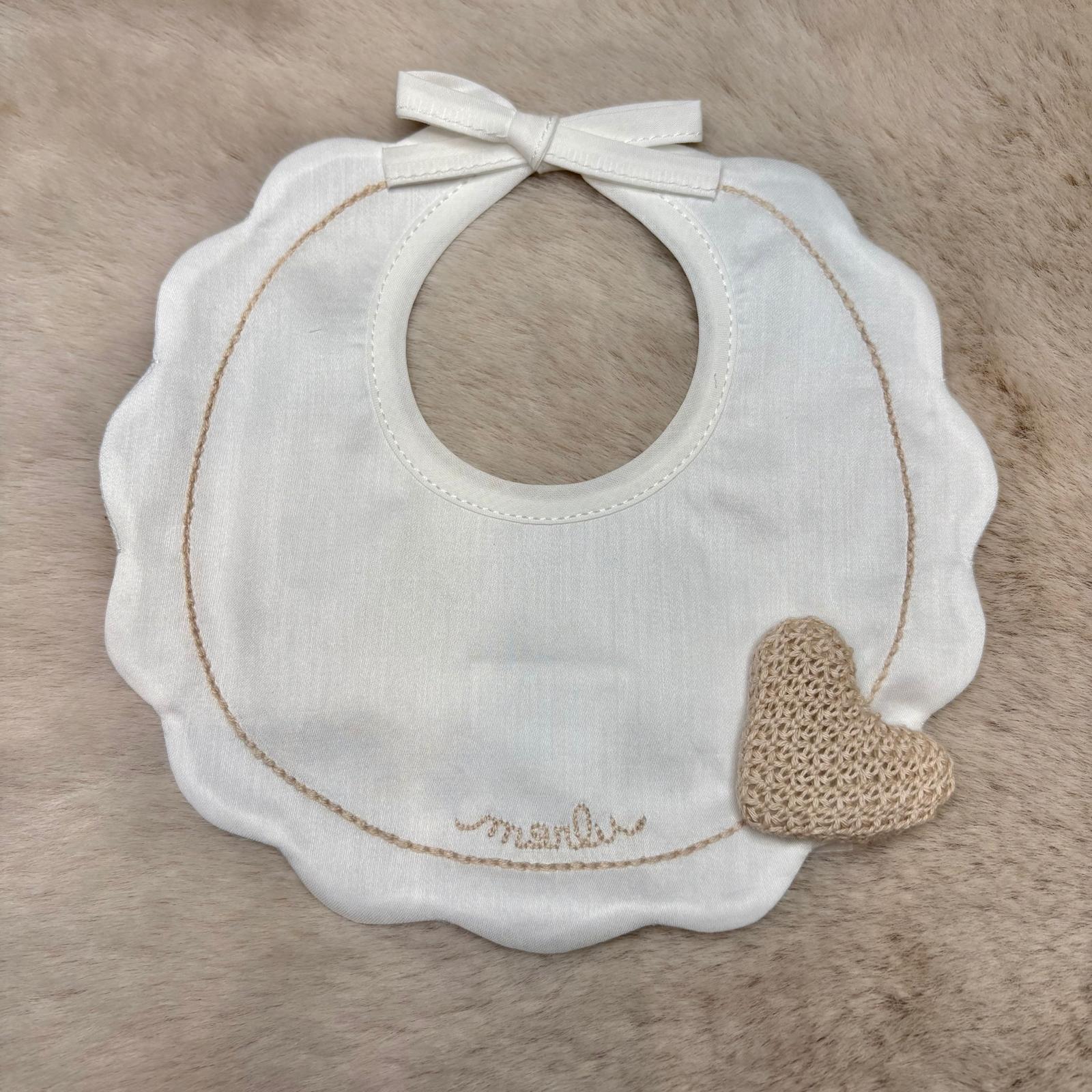 Bavetta beige cuori - Marlù
