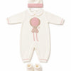 Set Nascita in Lana Mongolfiera Marsala Vaniglia - Marlù
