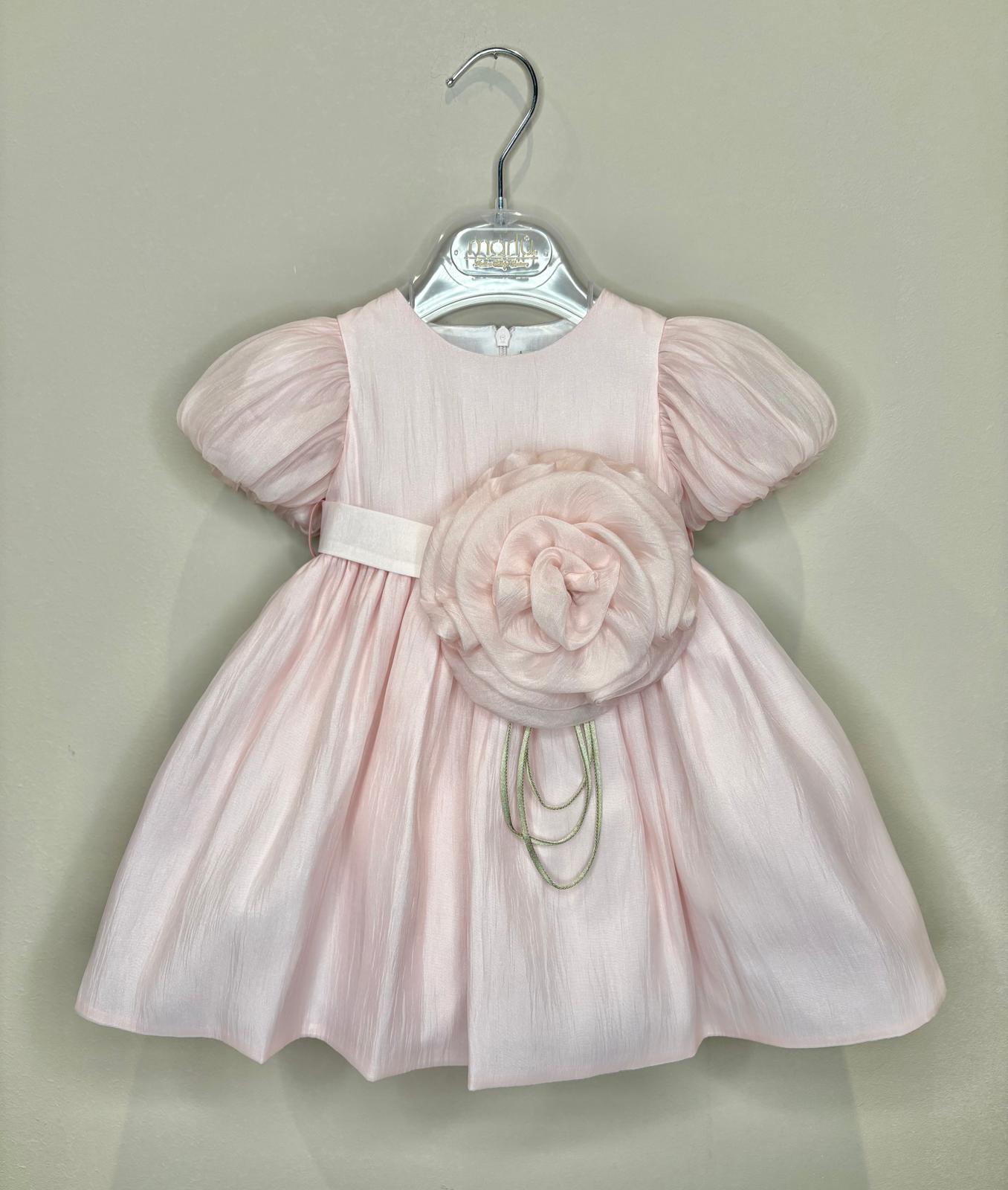 Vestitino Cerimonia Rosa Manica Corta - Marlù