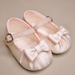 Scarpette Rosa Satinate con Fiocchetto - Minù