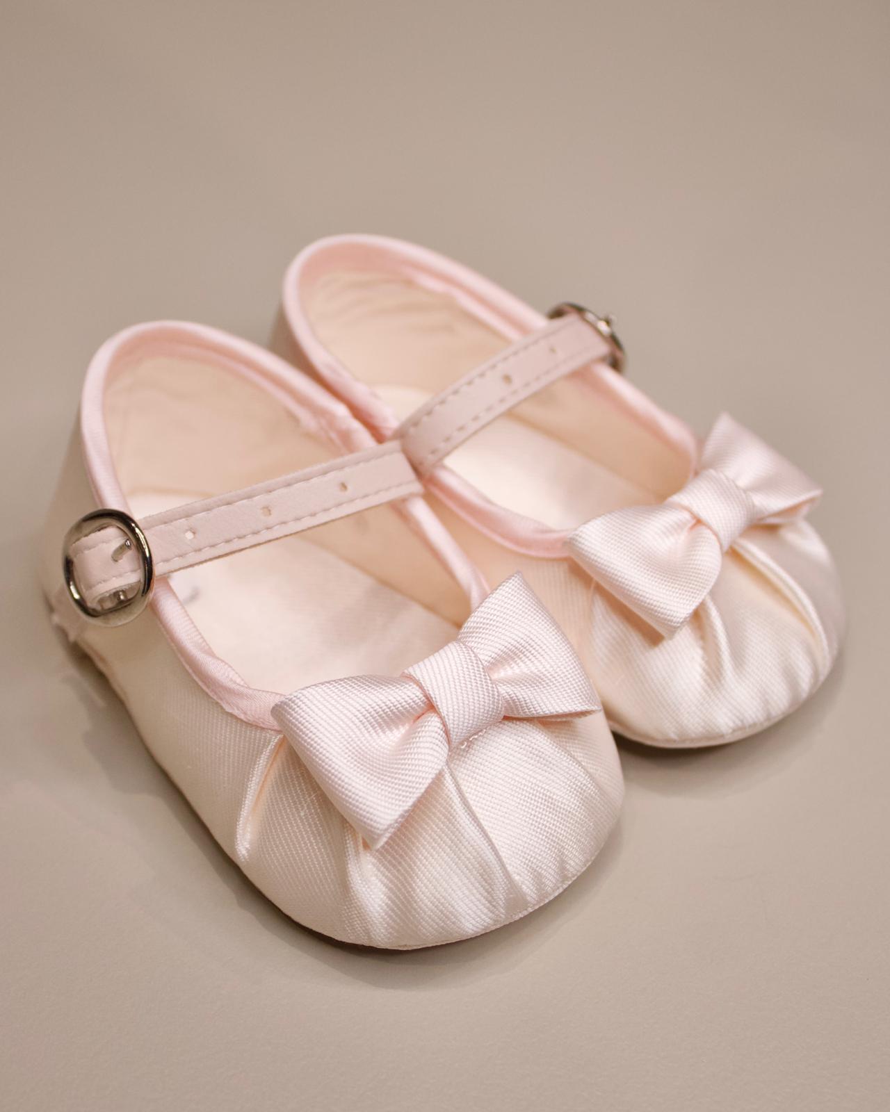 Scarpette Rosa Satinate con Fiocchetto - Minù
