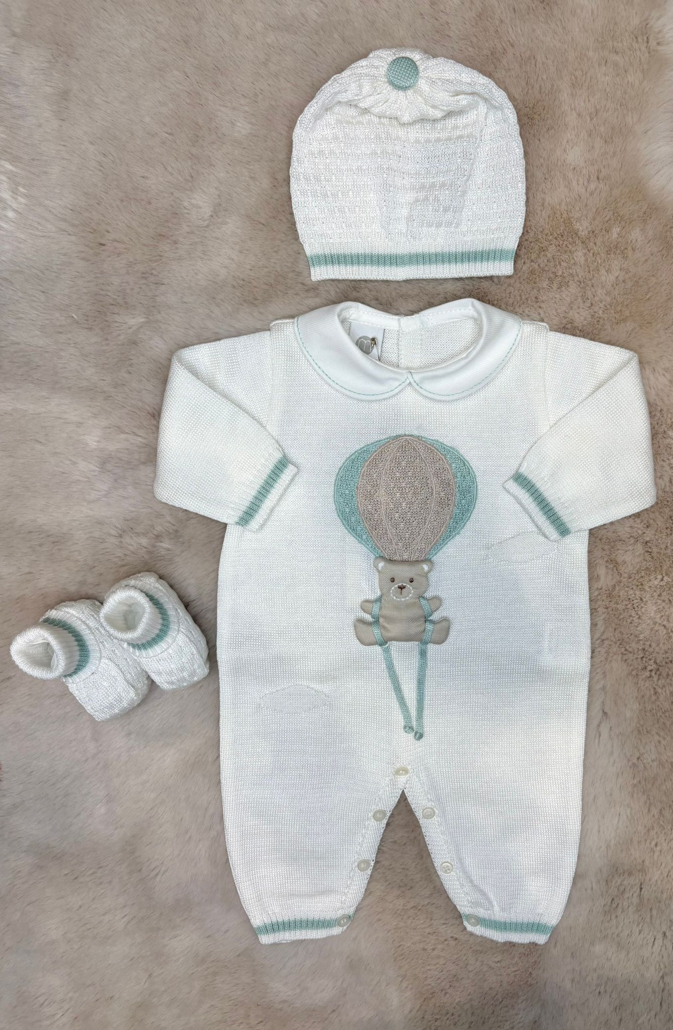 Completo in filo 3Pz tema "Mongolfiera" - Marlù