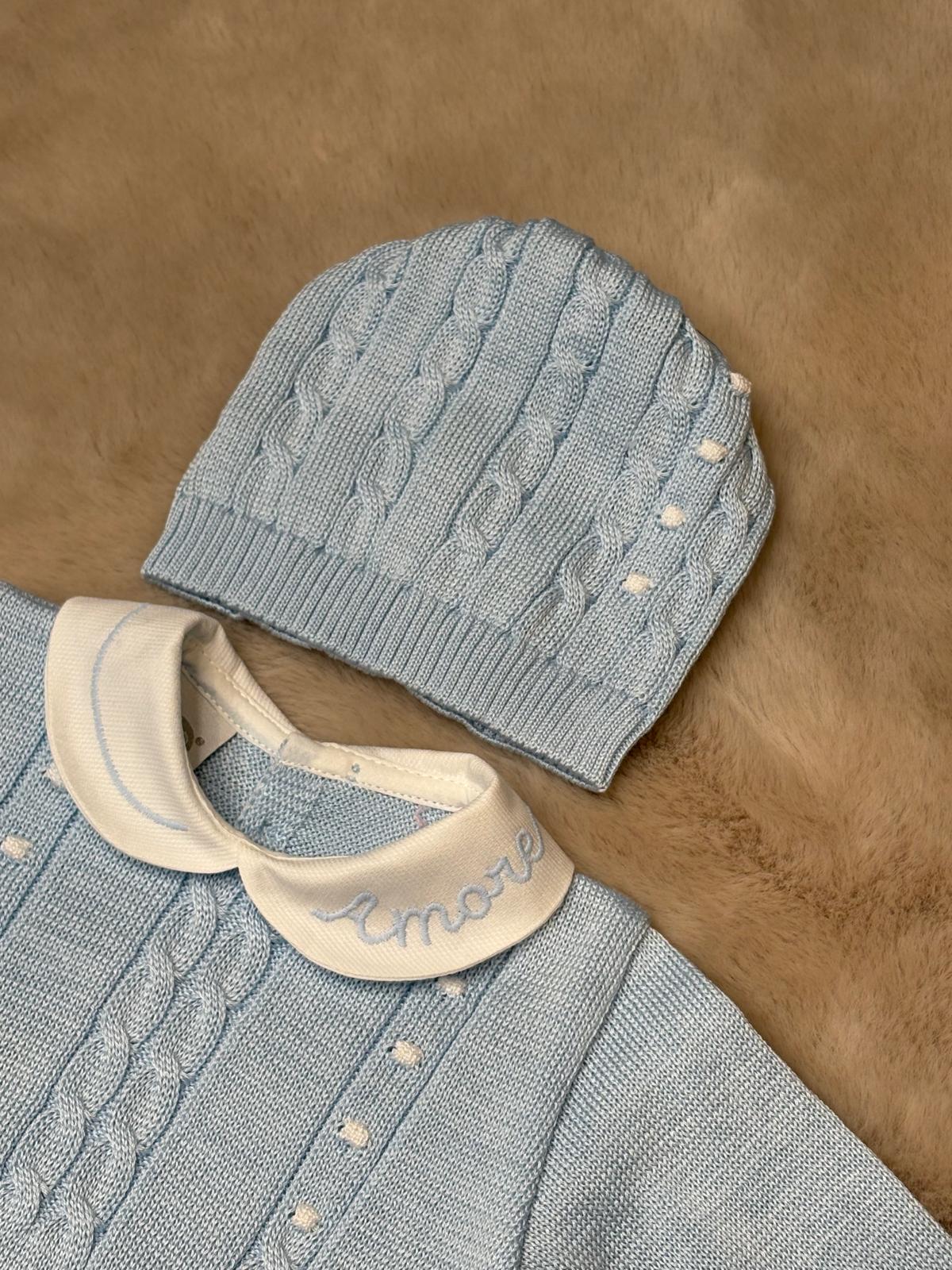 Completo 4pz azzurro polvere - Marlù