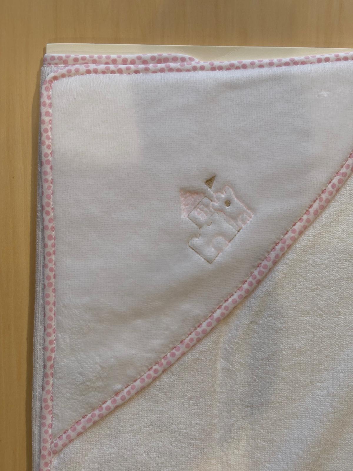 Accappatoio Spugna Rosa e Bianco - Marlù
