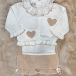 Completino 3pz con pantaloncino cardigan camicina - Marlù