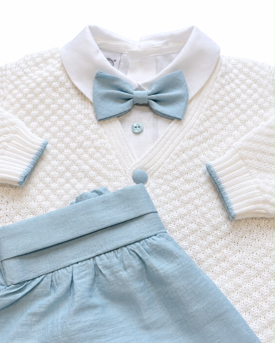Completo Cerimonia 4Pz Azzurro e Bianco - Marlù