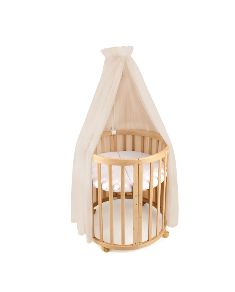 Baldacchino in tulle per lettino + supporto incluso - Beige - Waldin