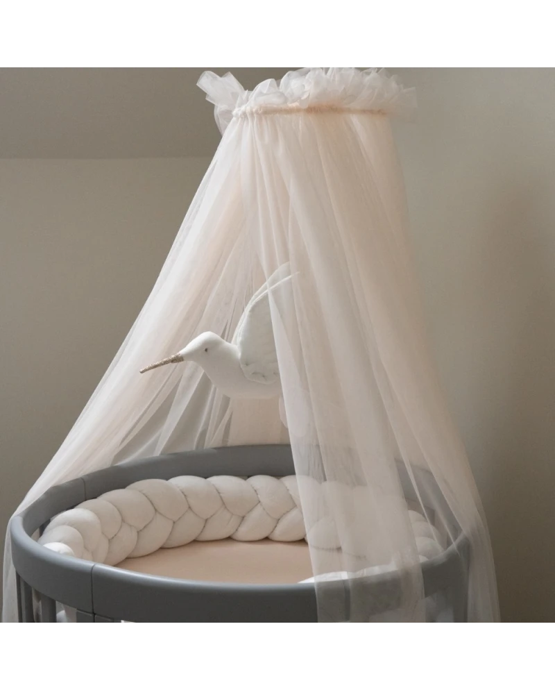 Baldacchino in tulle per lettino + supporto incluso - Champagne - Waldin