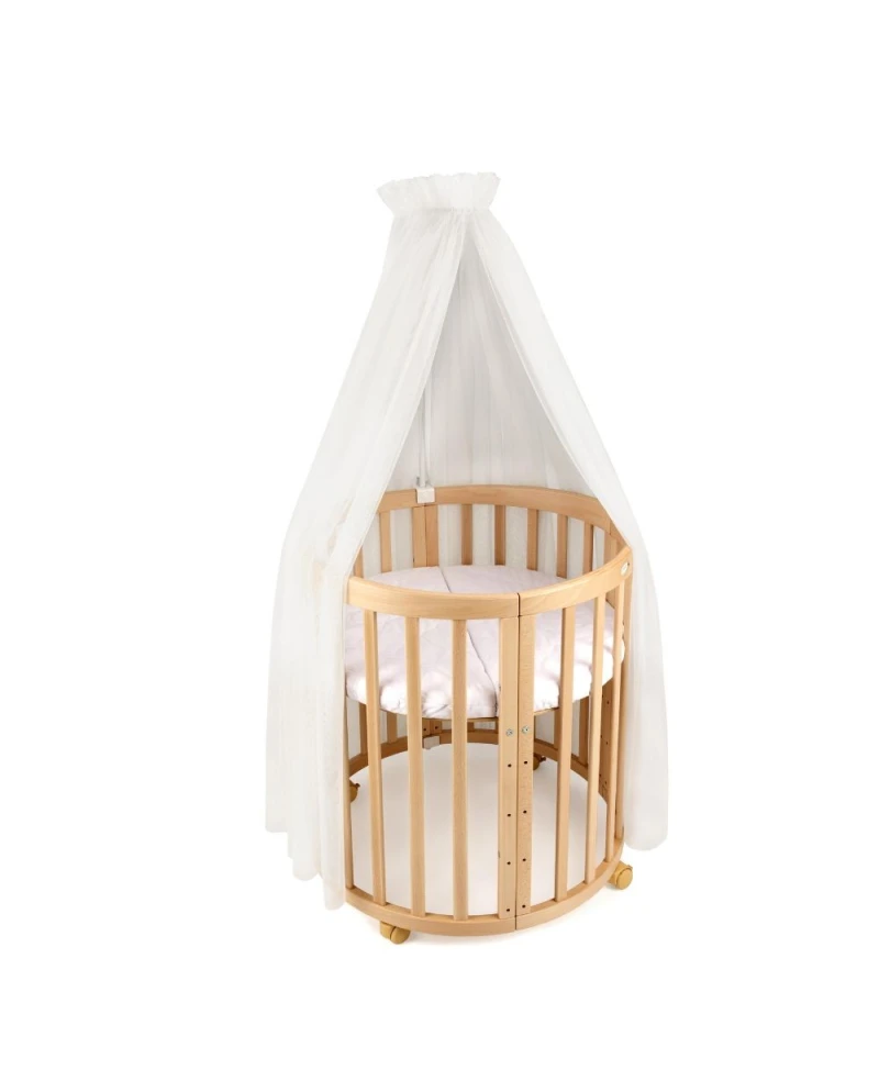 Baldacchino in tulle per lettino + supporto incluso - Ecru - Waldin