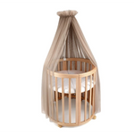 Baldacchino in tulle per lettino + supporto incluso - Taupe - Waldin