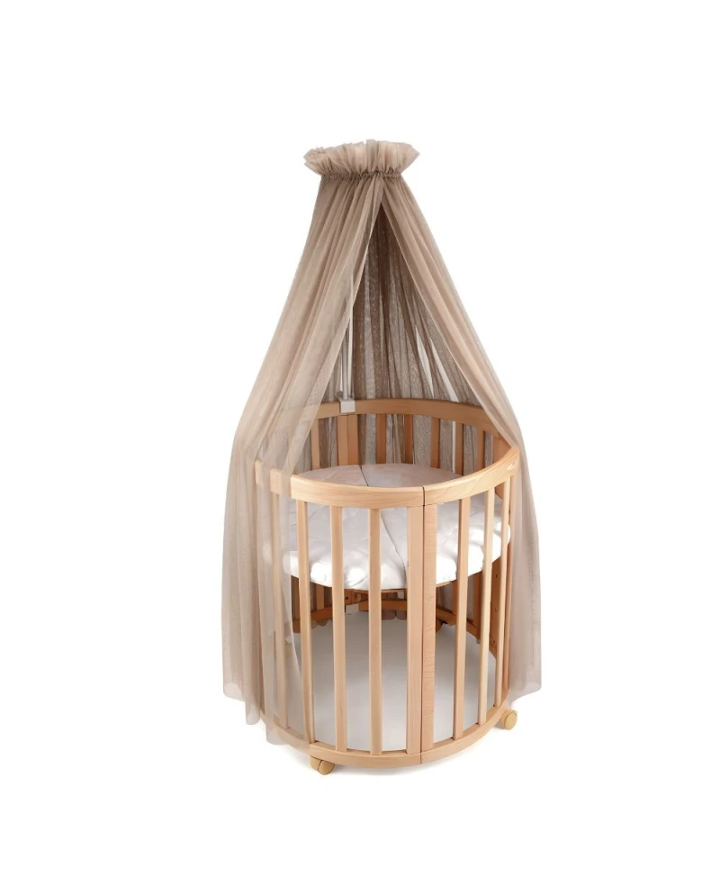 Baldacchino in tulle per lettino + supporto incluso - Taupe - Waldin