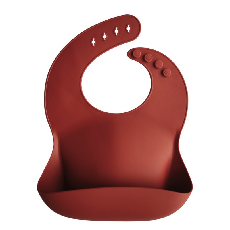 Bavetta in silicone Mushie — Raw Sienna