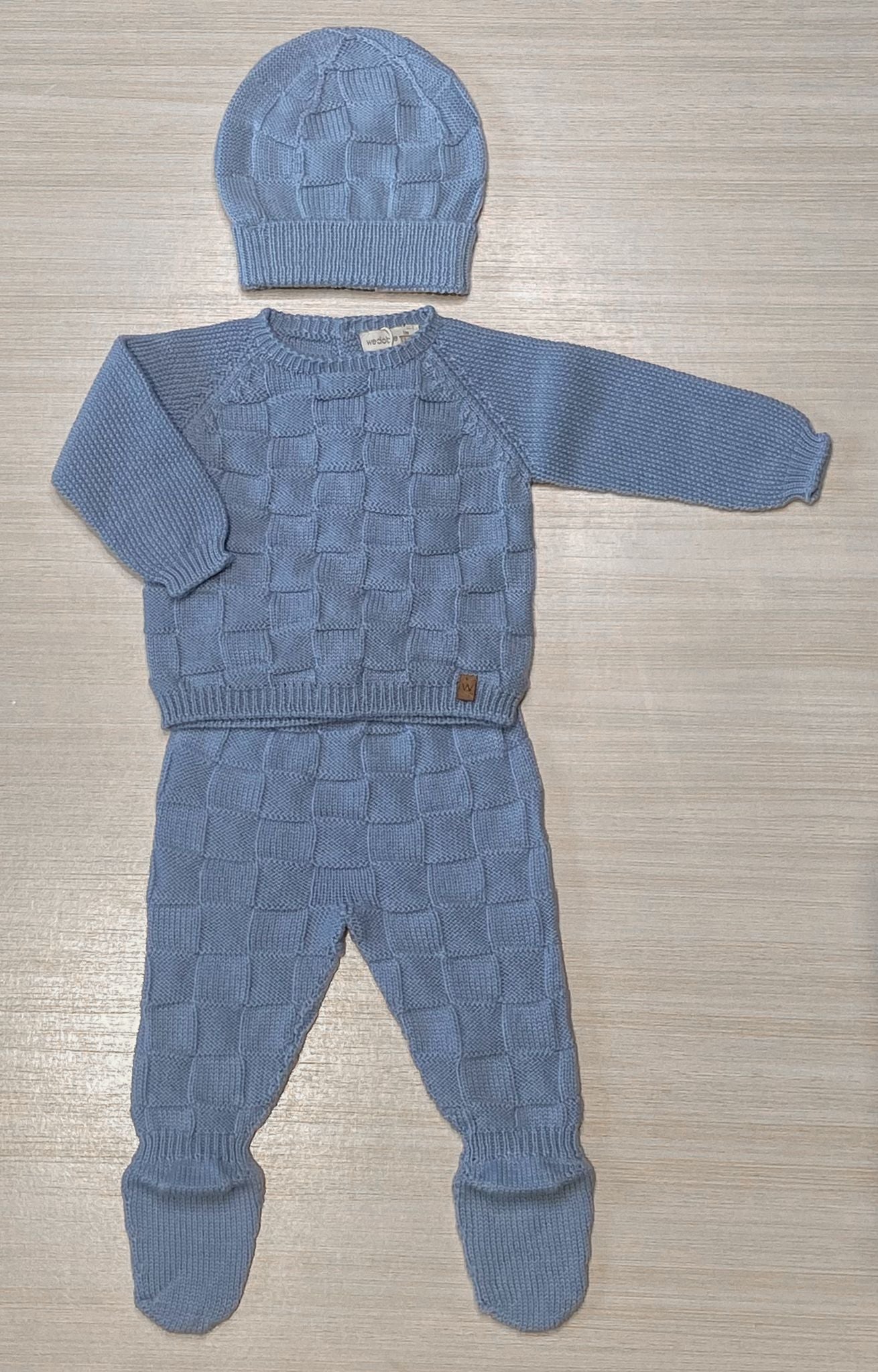 Completo 3 pezzi celeste - wedoble