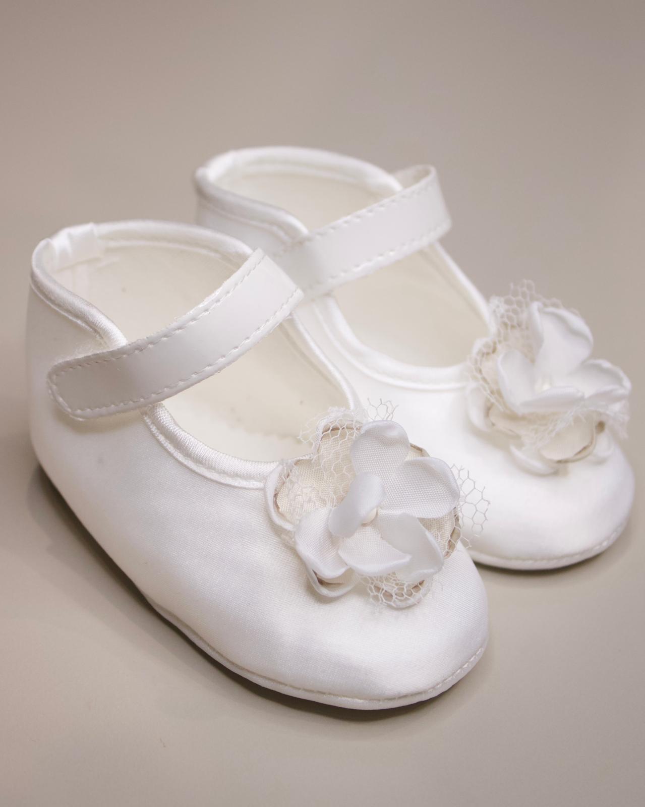 Scarpette Bianche con Fiore - Ninnaoh