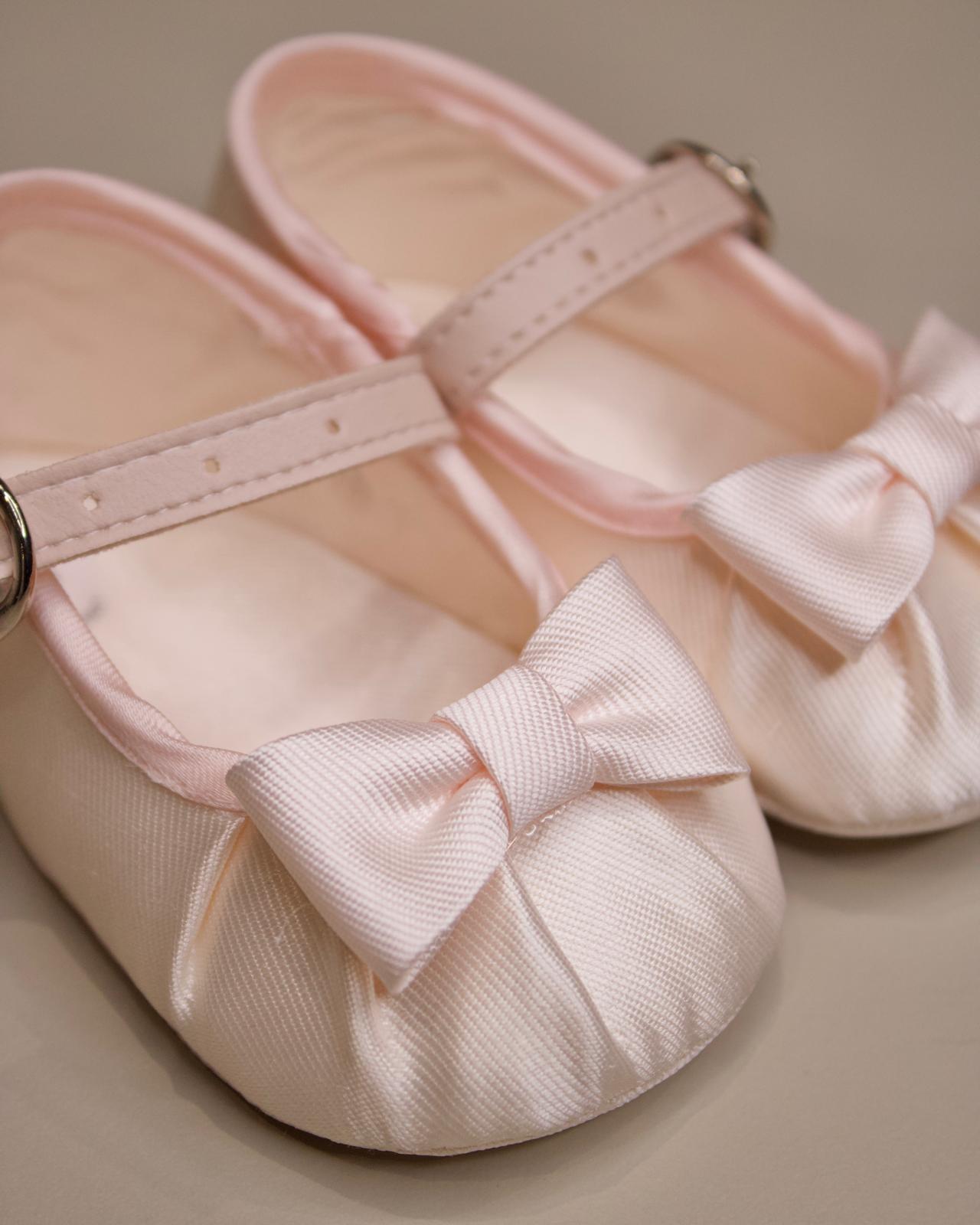 Scarpette Rosa Satinate con Fiocchetto - Minù