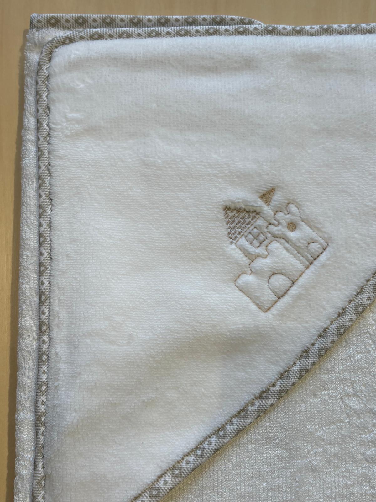 Accappatoio Spugna Tortora e Bianco - Marlù