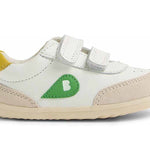 Bobux Step Up Chalk White Retro Green - Bobux