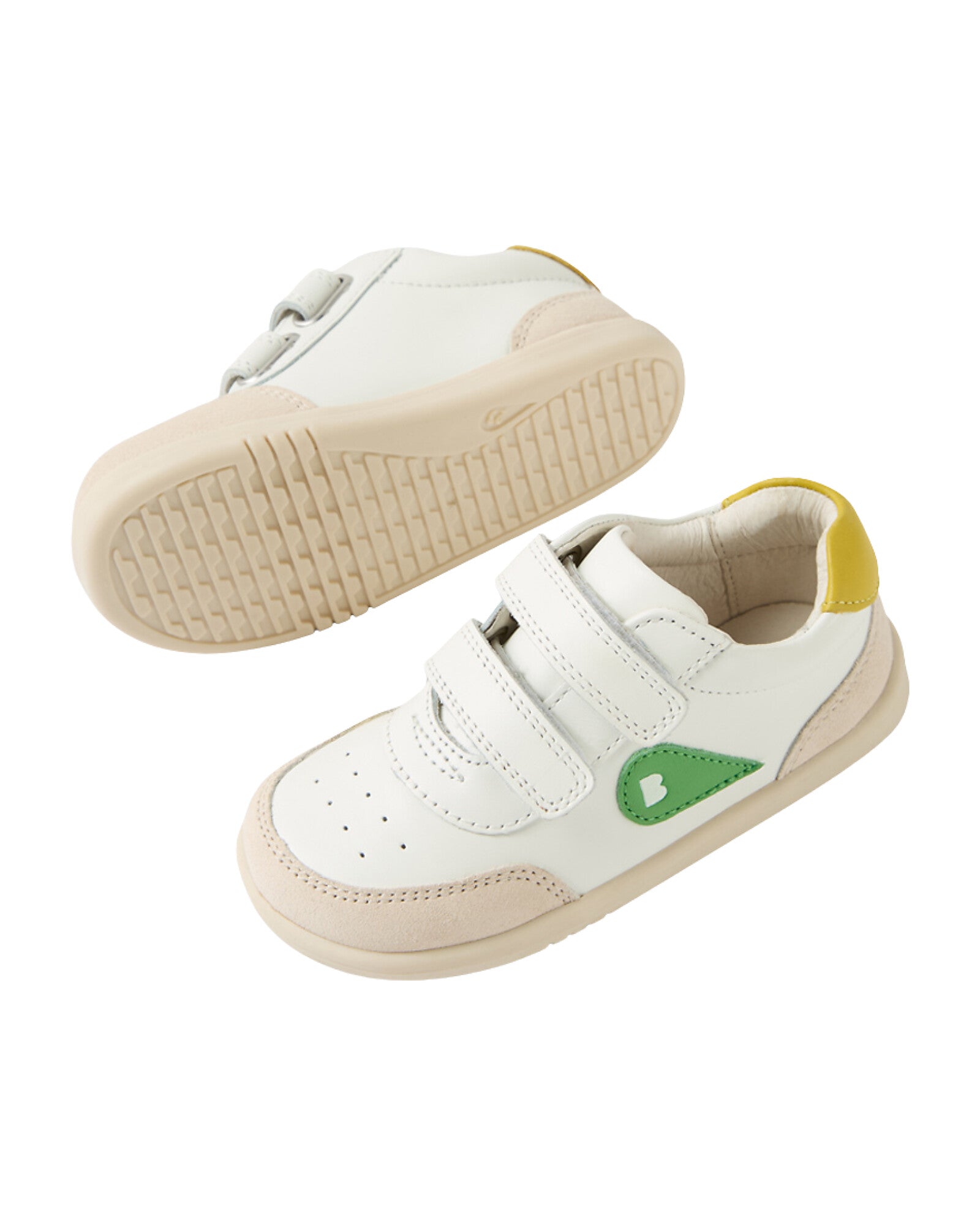 Bobux Step Up Chalk White Retro Green - Bobux