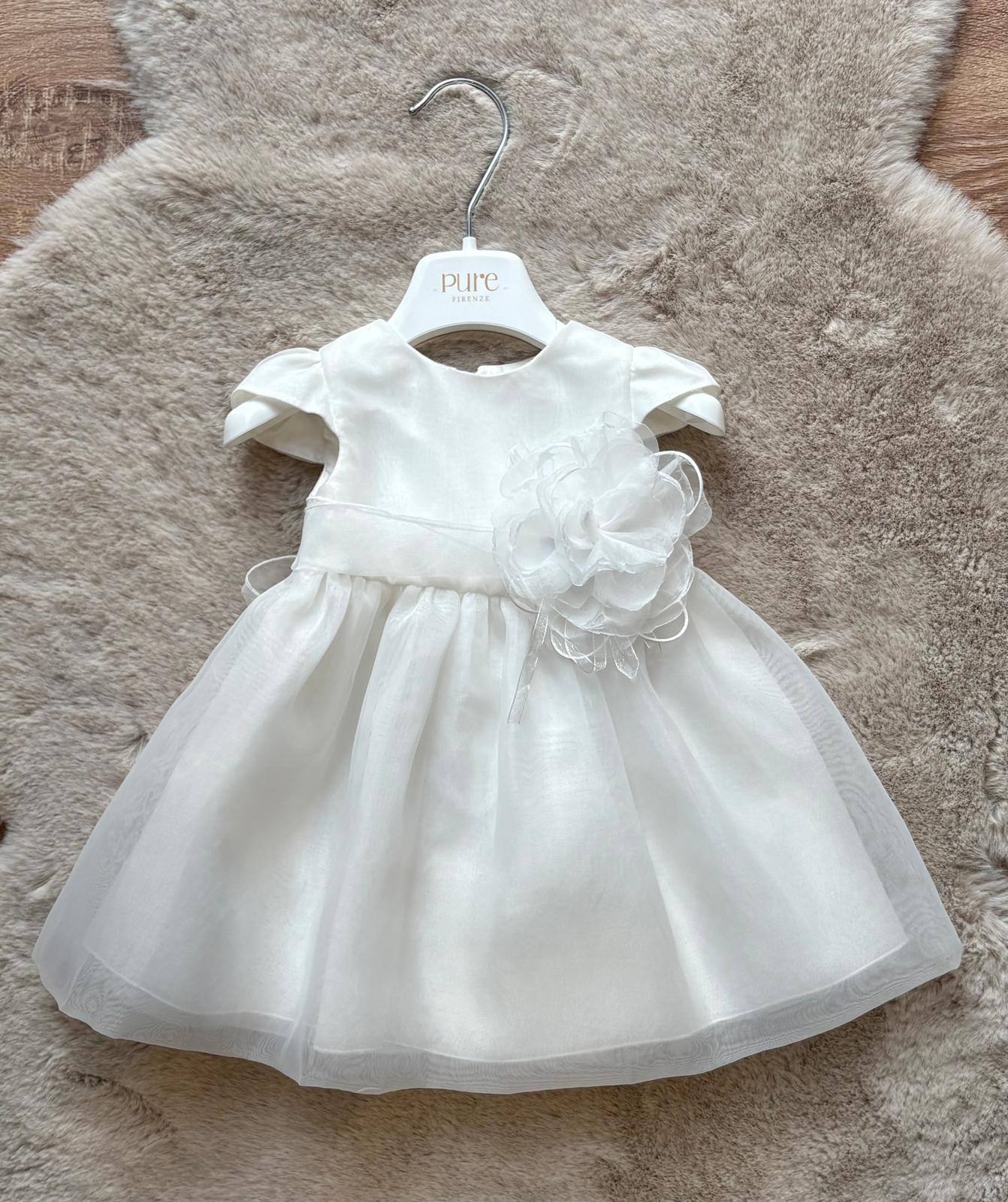 Vestitino Cerimonia in tulle con fiore - PURE Firenze