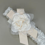 Fascetta con Pizzo Elastico Beige - Marlù