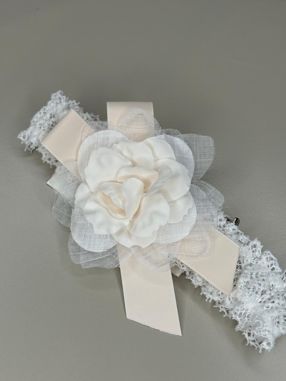 Fascetta con Pizzo Elastico Beige - Marlù