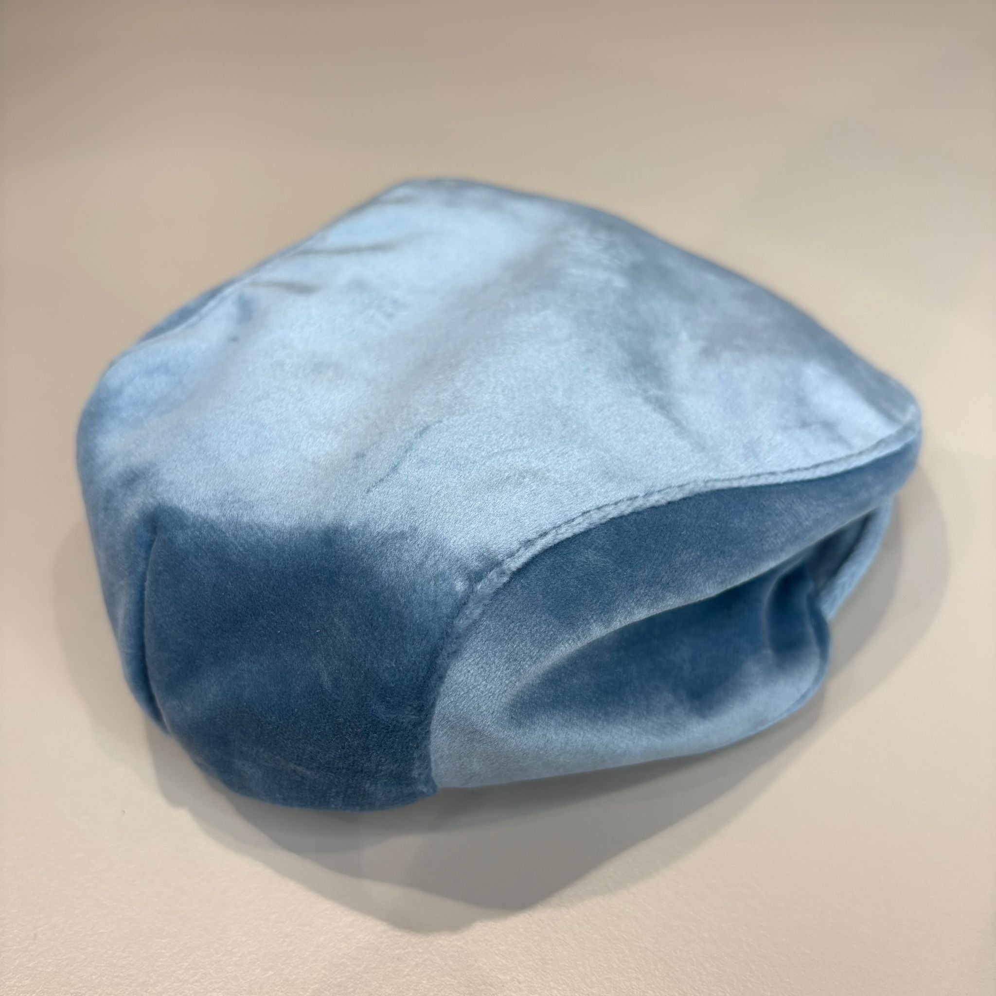 Cappellino da Cerimonia Azzurro in Velluto Bimbo - Marlù