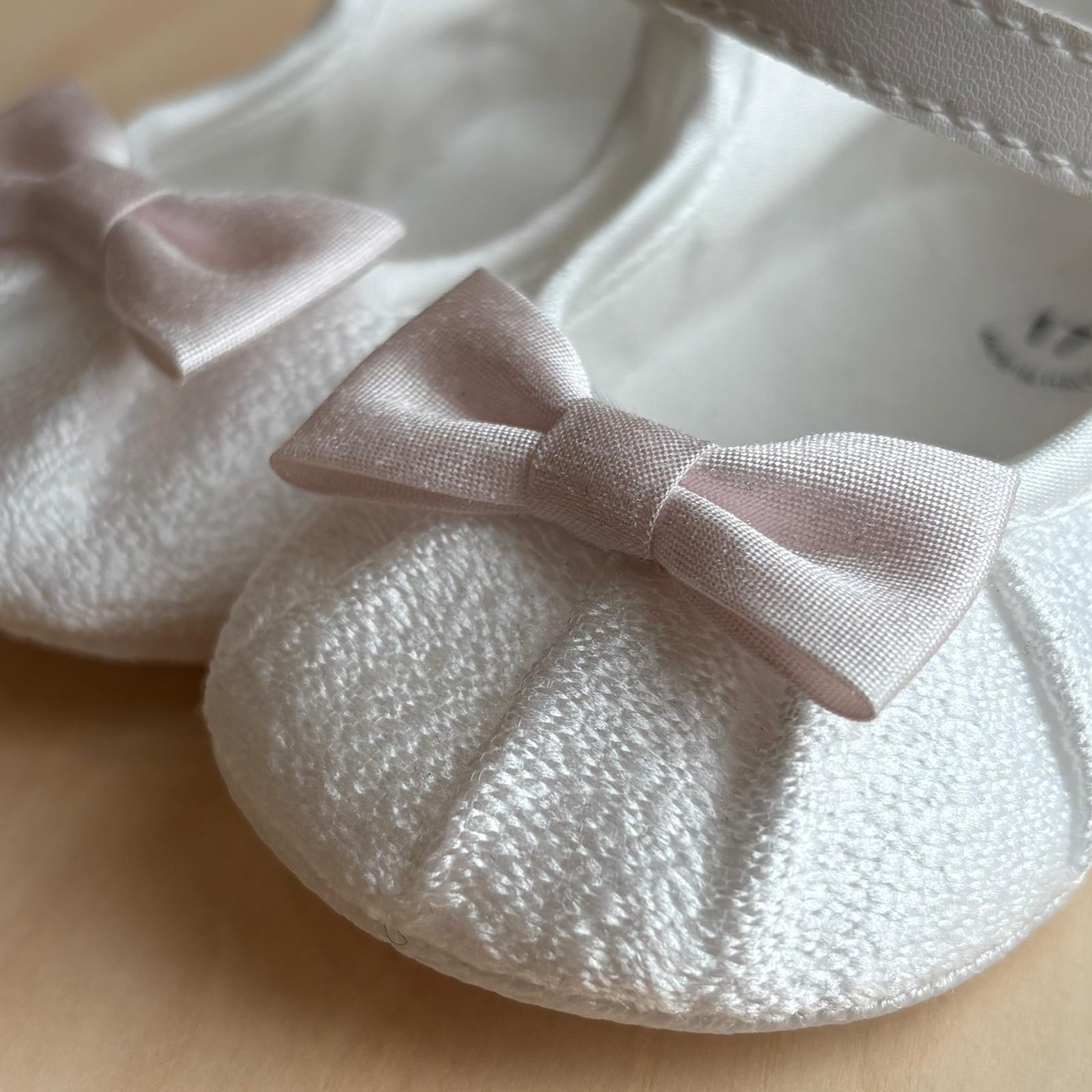 Ballerine Cerimonia con Fiocchetto Rosa Pastello - Minù