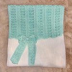 Copertina con fiocco verde tiffany - Marlù